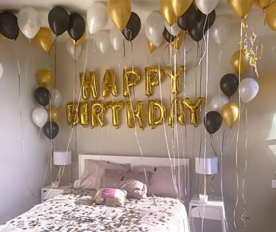 Glitzy Birthday Balloons Décor Surprise