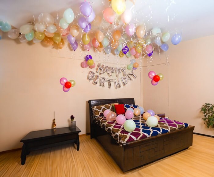 Pastel Birthday Surprise Balloon Decor Pastel Birthday Surprise Balloon Decor